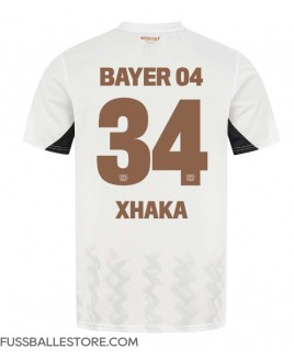 Günstige Bayer Leverkusen Granit Xhaka #34 Auswärtstrikot 2024-25 Kurzarm